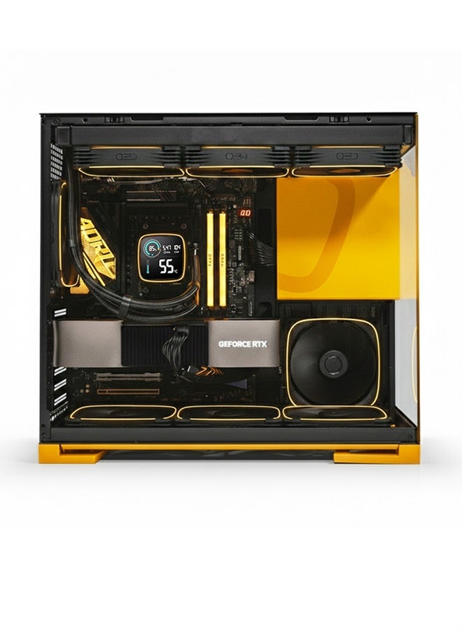 Game Sekret Elite Gaming PC - Intel Core i9-14900K | GeForce RTX 5080 16GB | 32GB DDR5 RAM-1TB NVMe SSD | 360mm w/LCD Liquid Cooler-Z790 MB-1000W Platinum PSU | WiFi-Bluetooth-Windows 11 Pro | Game Sekret Desktop Computer | 1 Year Warranty Black/Yellow - Image 2